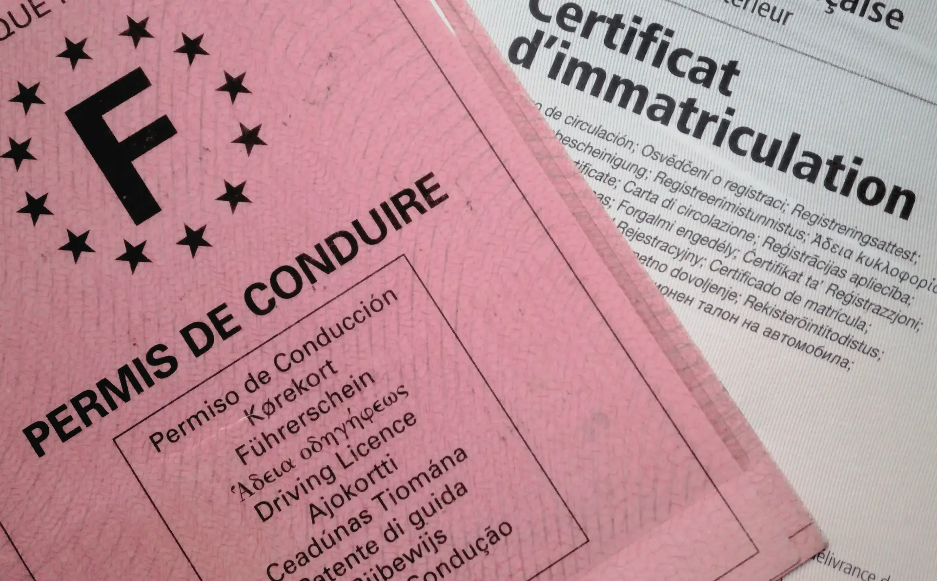 Carte grise ou certificat d'immatriculation pour les véhicules de société